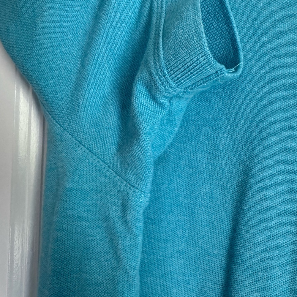Banana Republic Blue Polo Shirt Vibrant Cotton Blend - Picture 4 of 5
